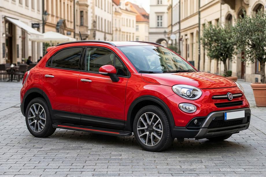 Fiat 500X 2014-2024 рр. Бокові пороги Maya Red (2 шт., алюміній) Image