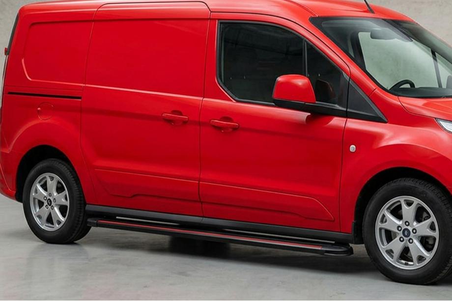 Ford Connect 2014-2021 рр. Бокові пороги Maya Red (2 шт., алюміній) Фото 1