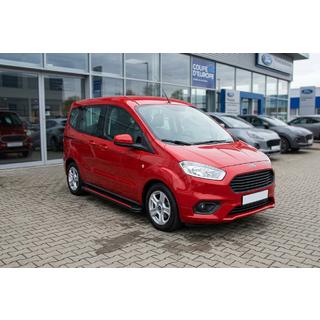 Бокові пороги Maya Red (2 шт., алюміній) Ford Courier 2014-2023 рр. фото 1