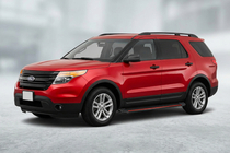 Ford Explorer 2011-2019 рр. Бокові пороги Maya Red (2 шт., алюміній) фото 1