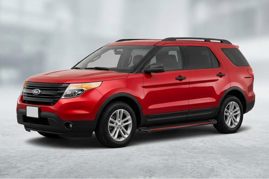 Ford Explorer 2011-2019 рр. Бокові пороги Maya Red (2 шт., алюміній) Image