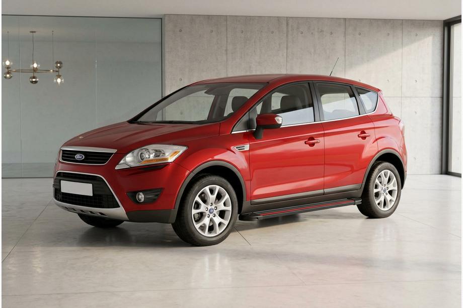 Ford Kuga 2008-2013 рр. Бокові пороги Maya Red (2 шт., алюміній) Фото 1
