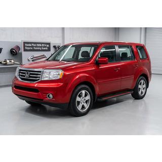 Бокові пороги Maya Red (2 шт., алюміній) Honda Pilot 2008-2015 рр. фото 1