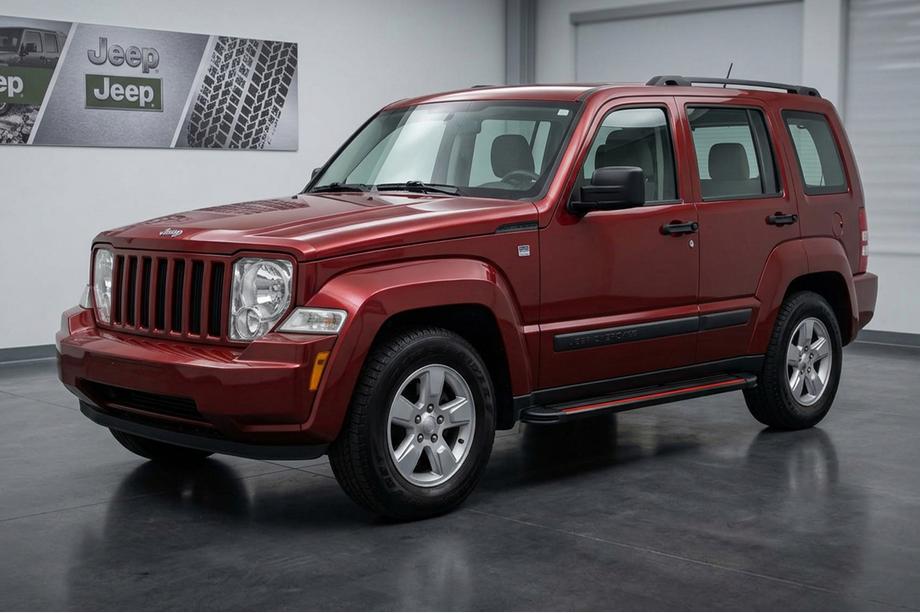 Jeep Cherokee/Liberty 2007-2013 рр. Бокові пороги Maya Red (2 шт., алюміній) Фото 1