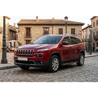 Бокові пороги Maya Red (2 шт., алюміній) Jeep Cherokee KL 2013- рр. фото 1
