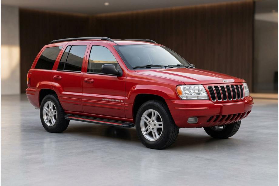 Jeep Grand Cherokee WJ 1999-2004 рр. Бокові пороги Maya Red (2 шт., алюміній) Фото 1