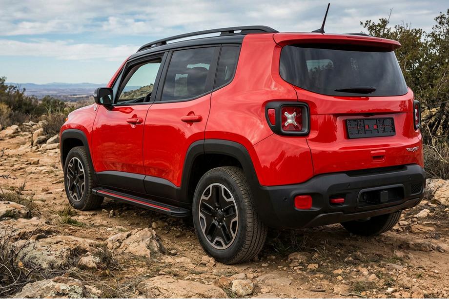 Jeep Renegade 2014- рр. Бокові пороги Maya Red (2 шт., алюміній) Фото 1