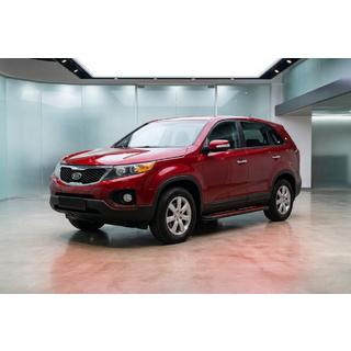 Бокові пороги Maya Red (2 шт., алюміній) Kia Sorento II XM 2009-2014 рр. фото 1