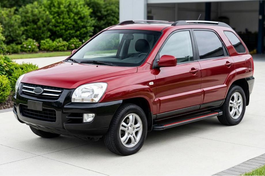 Kia Sportage 2004-2010 рр. Бокові пороги Maya Red (2 шт., алюміній) Фото 1