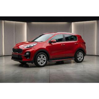 Бокові пороги Maya Red (2 шт., алюміній) Kia Sportage 2015-2021 рр. фото 1