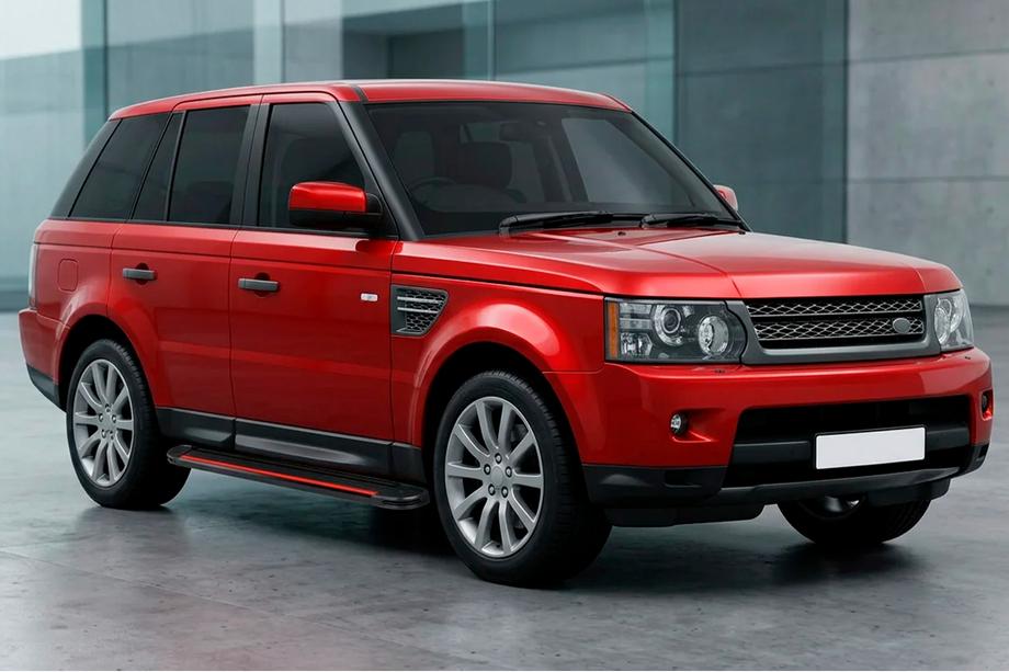 Range Rover Sport 2005-2013 рр. Бокові пороги Maya Red (2 шт., алюміній) Фото 1