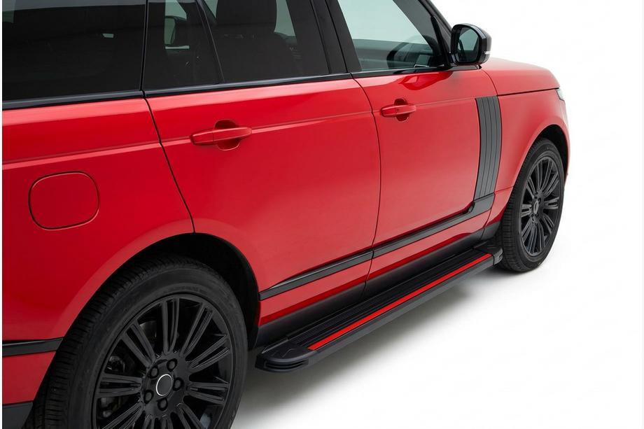 Range Rover IV L405 2013-2021 рр. Бокові пороги Maya Red (2 шт., алюміній) Фото 1