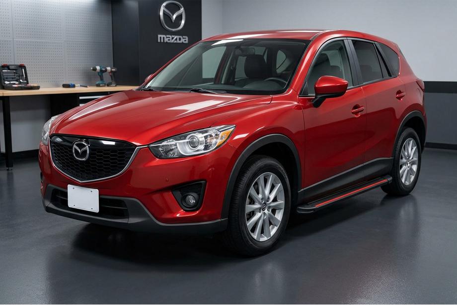 Mazda CX-5 2012-2017 рр. Бокові пороги Maya Red (2 шт., алюміній) Фото 1