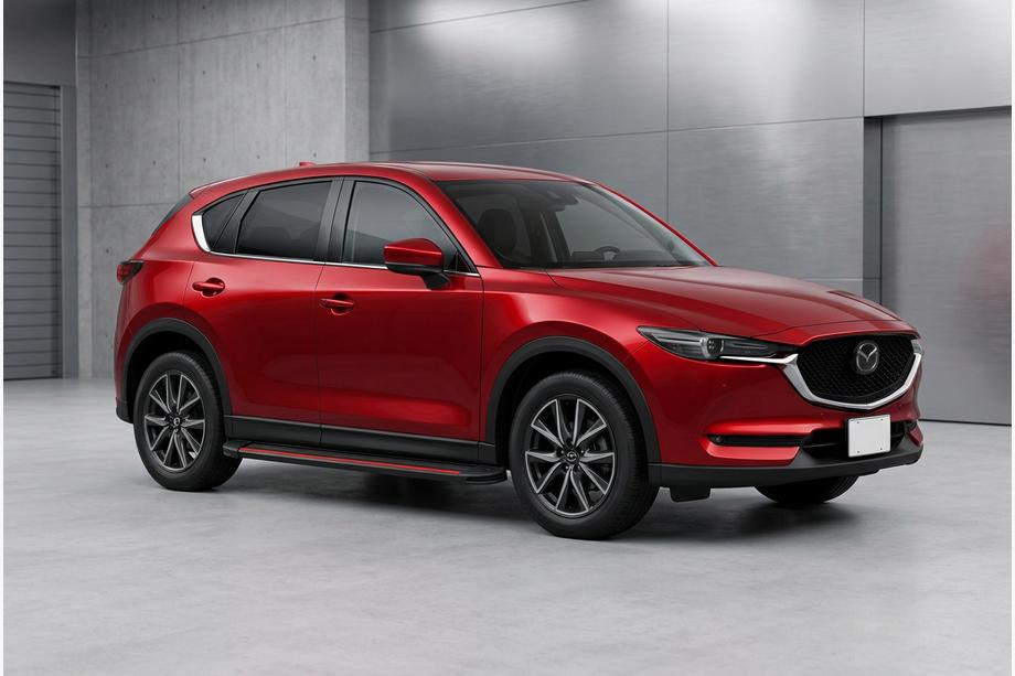 Mazda CX-5 2017-2025 рр. Бокові пороги Maya Red (2 шт., алюміній) Image