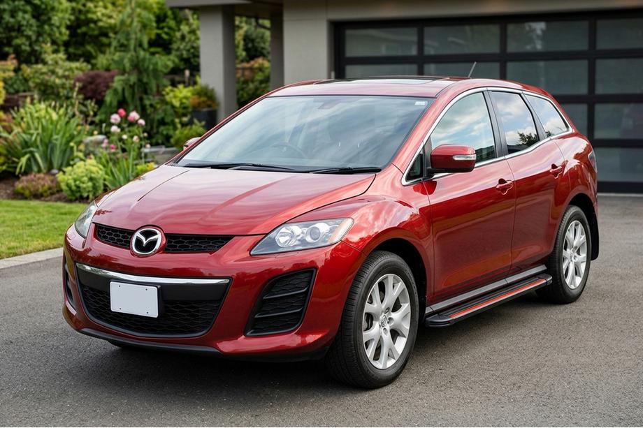 Mazda CX-7 2006-2012 рр. Бокові пороги Maya Red (2 шт., алюміній) Фото 1