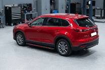 Mazda CX-9 2017- рр. Бокові пороги Maya Red (2 шт., алюміній) фото 1