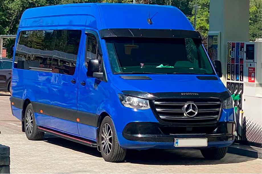 Mercedes Sprinter W907/W910 2018- рр. Бокові пороги Maya Red (2 шт., алюміній) Фото 2