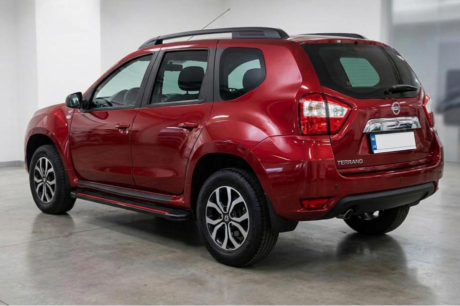 Nissan Terrano 2014- рр. Бокові пороги Maya Red (2 шт., алюміній) Фото 1