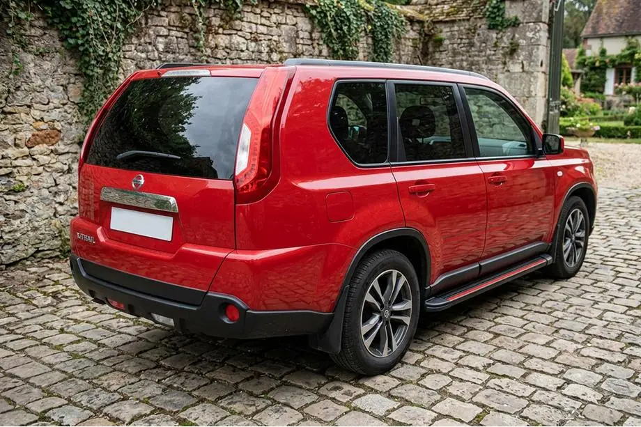 Nissan X-trail T31 2007-2014 рр. Бокові пороги Maya Red (2 шт., алюміній) Фото 1