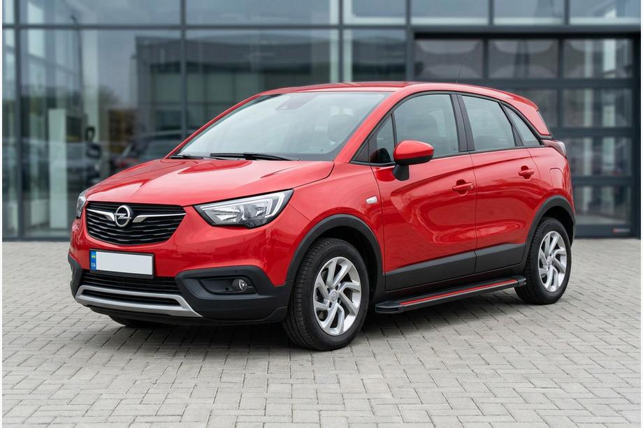 Opel Crossland X 2017-2024 рр. Бокові пороги Maya Red (2 шт., алюміній) Фото 1