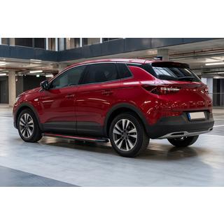 Бокові пороги Maya Red (2 шт., алюміній) Opel Grandland X 2017- рр. фото 1