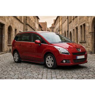 Бокові пороги Maya Red (2 шт., алюміній) Peugeot 5008 2009-2016 рр. фото 1