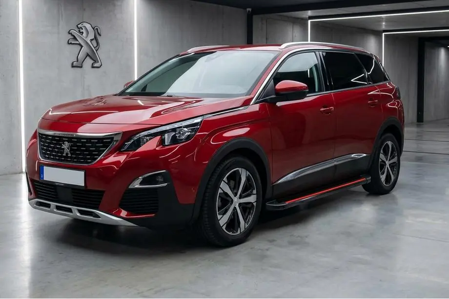 Peugeot 5008 2016-2023 рр. Бокові пороги Maya Red (2 шт., алюміній) Фото 1