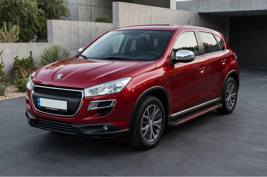 Peugeot 4008 2012-2017 рр. Бокові пороги Maya Red (2 шт., алюміній) Фото 1