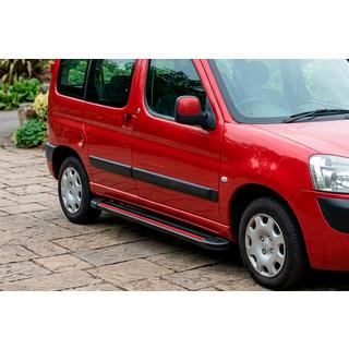 Бокові пороги Maya Red (2 шт., алюміній) Peugeot Partner 1996-2008 рр. фото 1