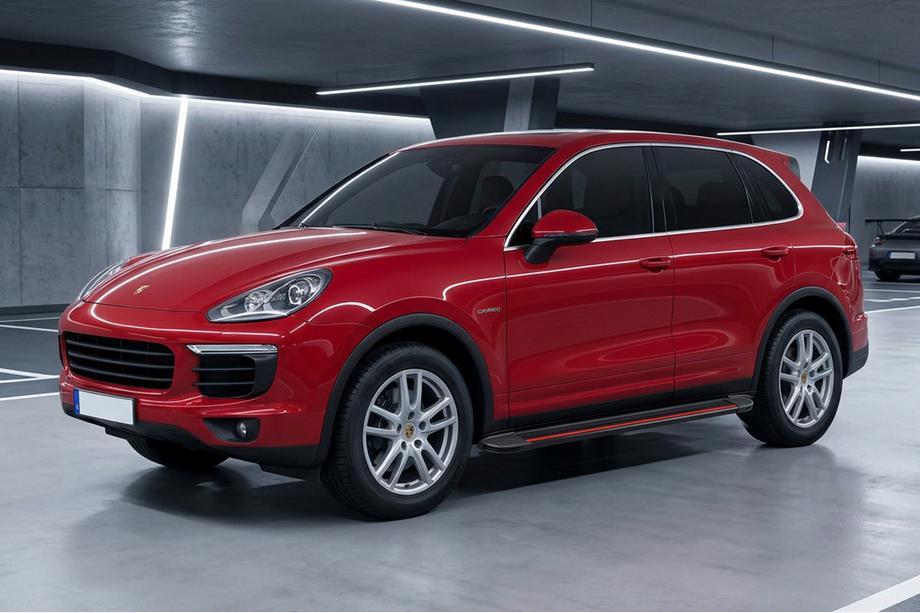 Porsche Cayenne 2010-2017 рр. Бокові пороги Maya Red (2 шт., алюміній) Фото 1