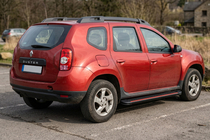 Renault Duster 2008-2017 рр. Бокові пороги Maya Red (2 шт., алюміній) фото 1