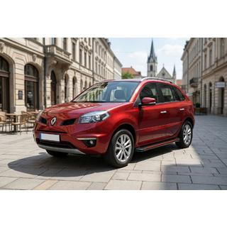 Бокові пороги Maya Red (2 шт., алюміній) Renault Koleos 2008-2016 рр. фото 1
