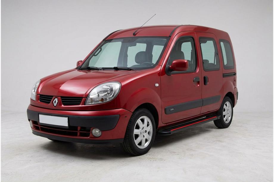 Renault Kangoo 1998-2008 рр. Бокові пороги Maya Red (2 шт., алюміній) Фото 1
