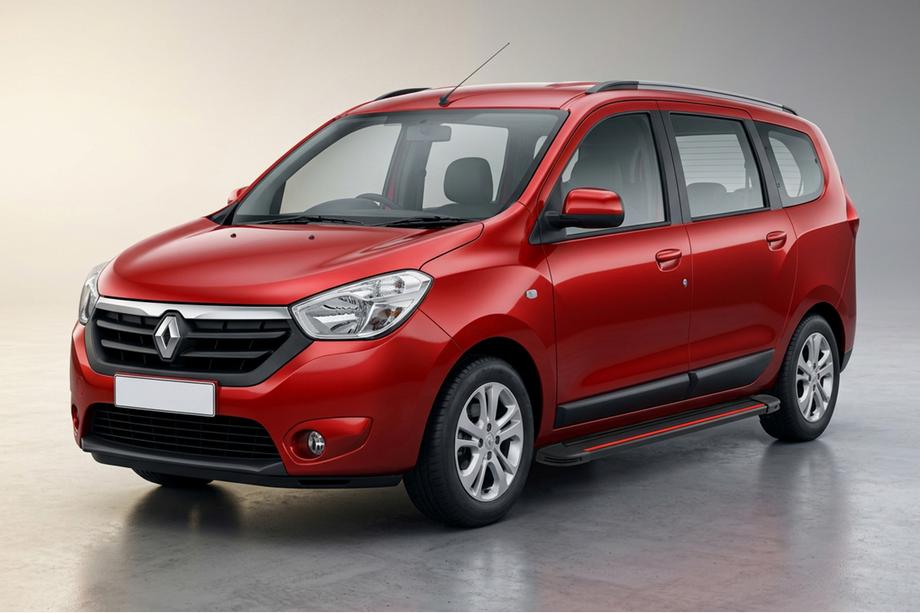Renault Lodgy 2013-2022 рр. Бокові пороги Maya Red (2 шт., алюміній) Фото 1