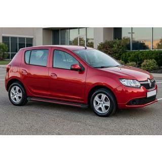 Бокові пороги Maya Red (2 шт., алюміній) Renault Sandero 2013-2022 рр. фото 1