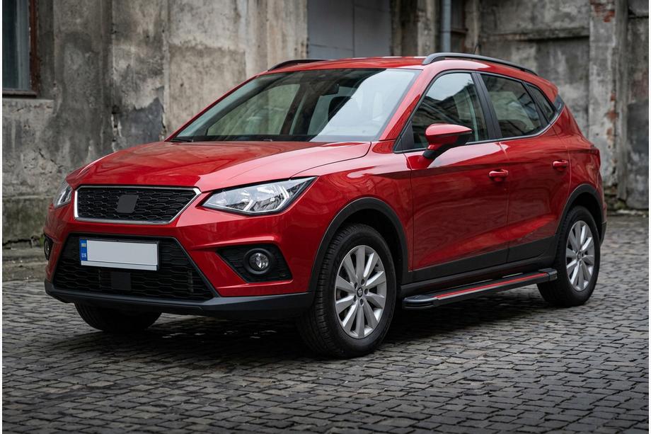 Seat Arona 2017- рр. Бокові пороги Maya Red (2 шт., алюміній) Фото 1