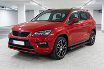 Seat Ateca 2016- рр. Бокові пороги Maya Red (2 шт., алюміній) фото 1