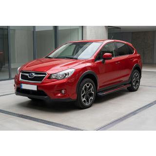Бокові пороги Maya Red (2 шт., алюміній) Subaru XV 2011-2017 рр. фото 1