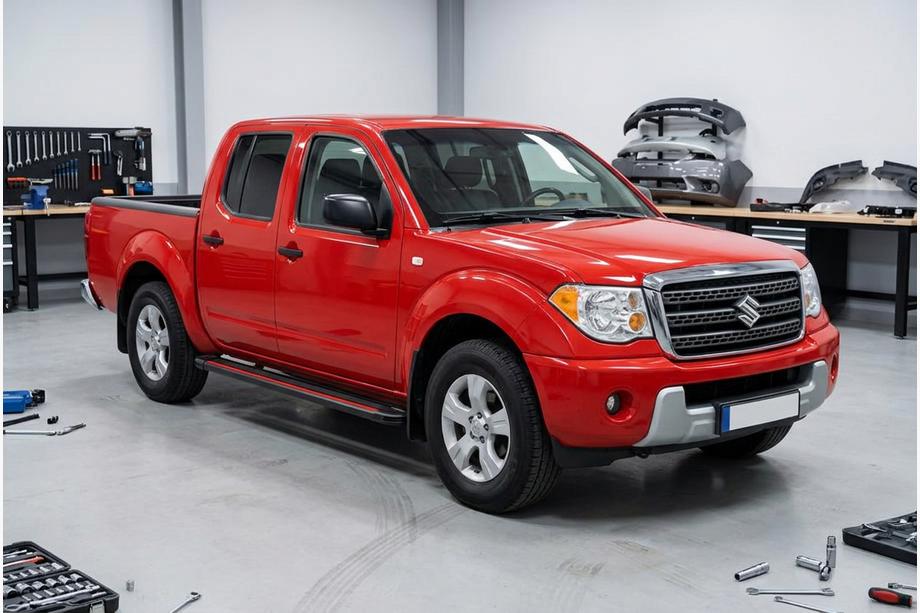 Suzuki Equator 2009- рр. Бокові пороги Maya Red (2 шт., алюміній) Фото 1