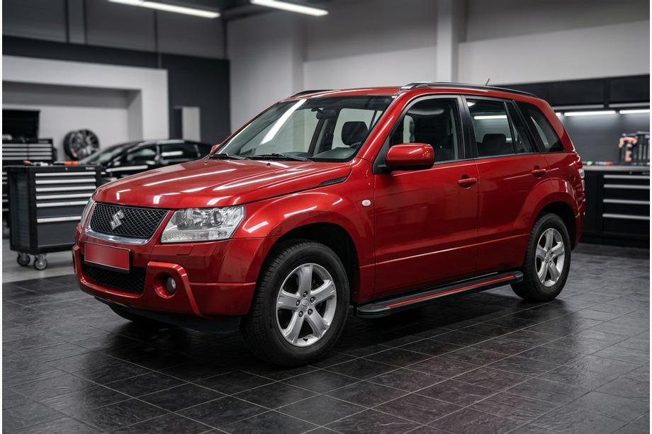 Suzuki Grand Vitara 2005-2017 рр. Бокові пороги Maya Red (2 шт., алюміній) Фото 1