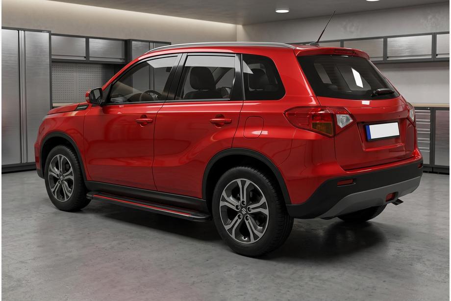 Suzuki Vitara 2015- рр. Бокові пороги Maya Red (2 шт., алюміній) Фото 1