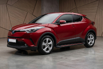 Toyota C-HR 2016-2023 рр. Бокові пороги Maya Red (2 шт., алюміній) фото 1