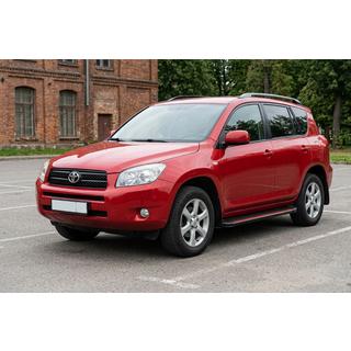 Бокові пороги Maya Red (2 шт., алюміній) Toyota Rav 4 2006-2013 рр. фото 1