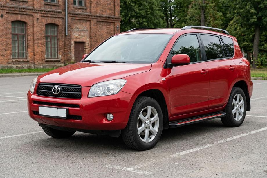 Toyota Rav 4 2006-2013 рр. Бокові пороги Maya Red (2 шт., алюміній) Фото 1
