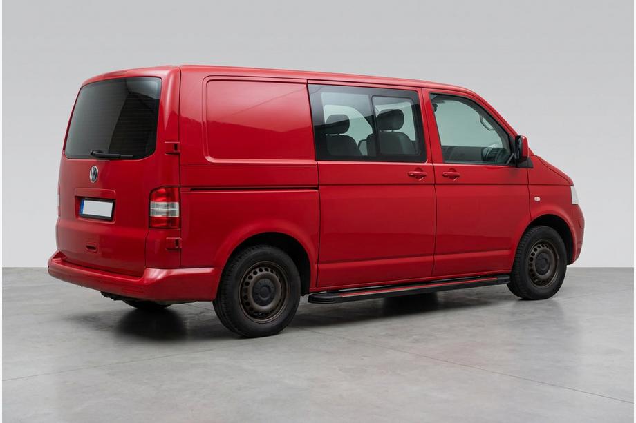 Volkswagen T5 Multivan 2003-2010 рр. Бокові пороги Maya Red (2 шт., алюміній) Коротка база Image