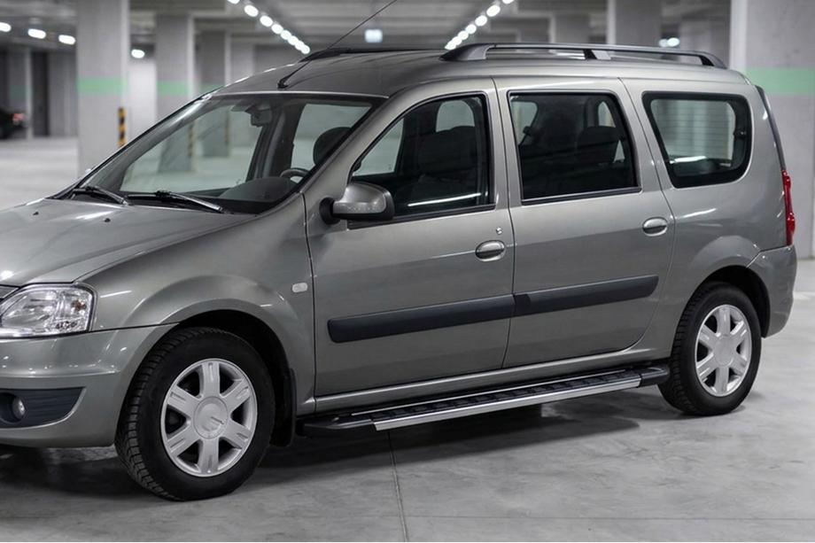 Lada Largus 2012- рр. Бокові пороги RedLine V1 (2 шт., алюміній) Image