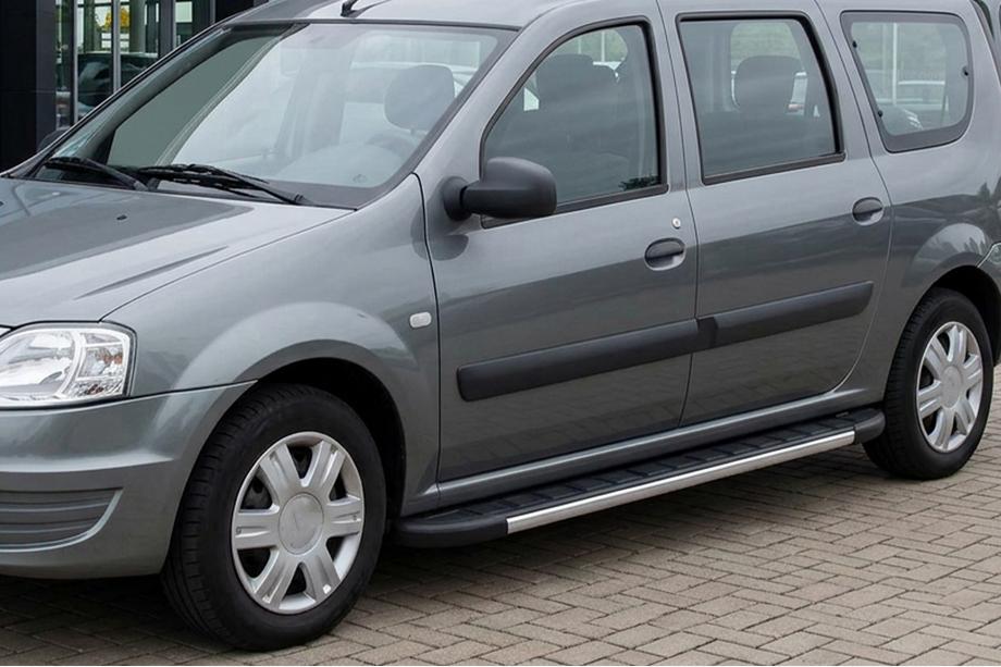 Lada Largus 2012- рр. Бокові пороги Duru (2 шт., алюміній) Image
