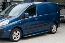 Citroen Jumpy 2007-2017 рр. Бокові пороги Maya Blue (2 шт., алюміній) фото 1
