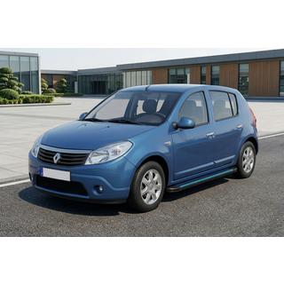 Бокові пороги Maya Blue (2 шт., алюміній) Dacia Sandero 2007-2013 рр. фото 1