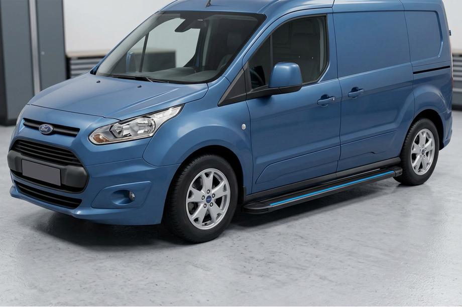 Ford Connect 2014-2021 рр. Бокові пороги Maya Blue (2 шт., алюміній) Фото 1